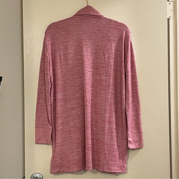 GAP Softspun Long Open Front Cardigan in Rosetta - Picture 3 of 5